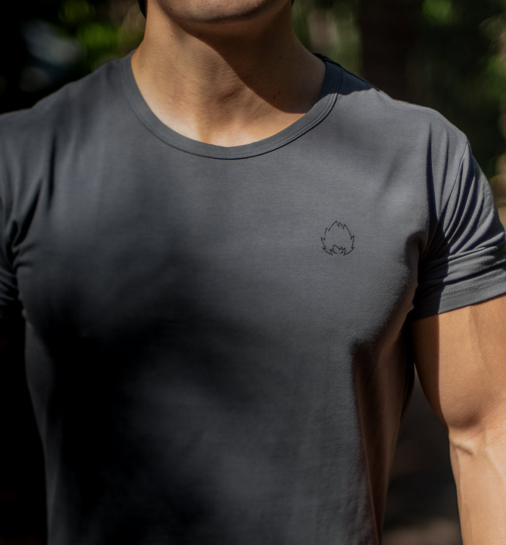 Badge Tee - Charcoal